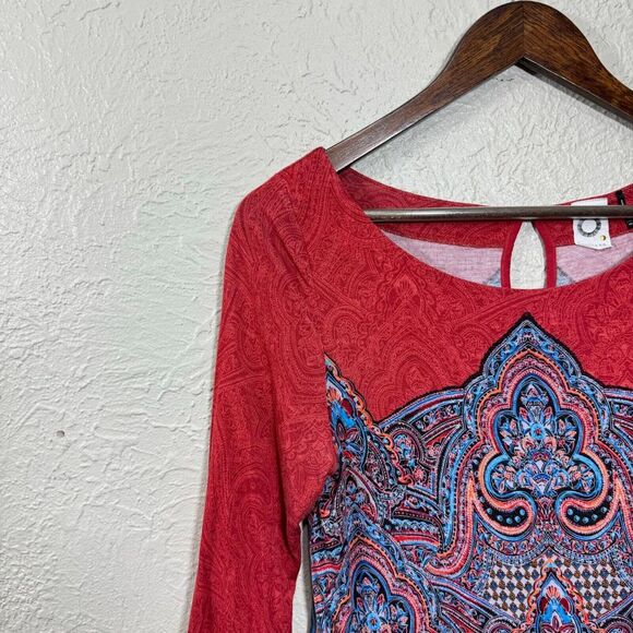 Anthropologie Akemi + Kin Gia Tunic Blouse Top XS Paisley Light Indie Gypsy Boho - Picture 5 of 16
